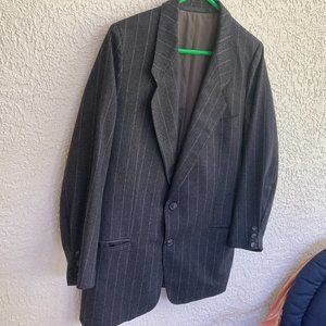HUGO BOSS SPORT COAT BLAZER CHARCOAL PINSTRIPE SZ 40R WOOL